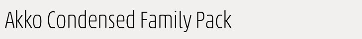 Akko Condensed Pro CFF Family Pack